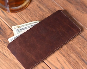 Real Leather Cash Sleeve | Great for Those Who Stick to Cash | Handmade in the USA | The Perfect Everyday Carry Money Sleeve | Minimal | USA