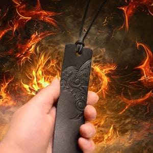 Real Leather Dragon Bookmark Personalized or Leave Blank A Fun and Unique Bookmark Great for Readers of All Ages Fantasy Gift USA image 2