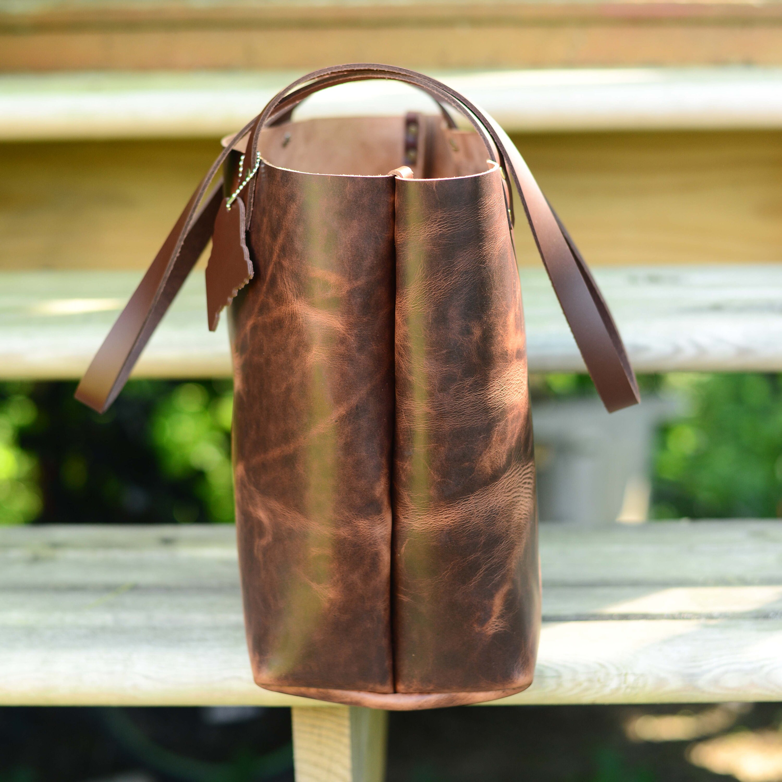 Medium Leather Tote Bag by Hashtag Leatherworks Perfect Tote Etsy