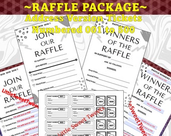 Paquete de boletos para la rifa / 8 boletos para la rifa en blanco por página y folletos / Boletos para la rifa navideña de trabajo de fiesta / Imprimible / PDF, Descarga instantánea