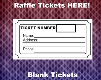 raffle ticket template 8 blank raffle tickets per page party etsy