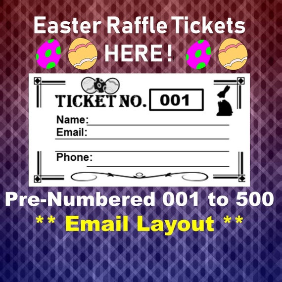 raffle ticket template 8 blank raffle tickets per page etsy ireland