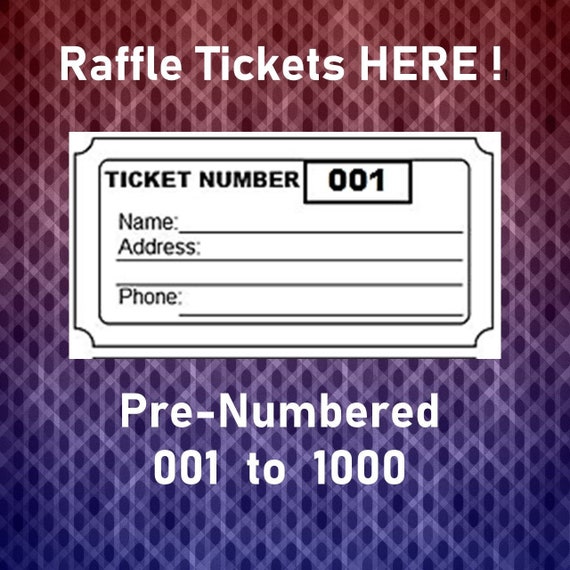raffle ticket template 8 blank raffle tickets per page party etsy