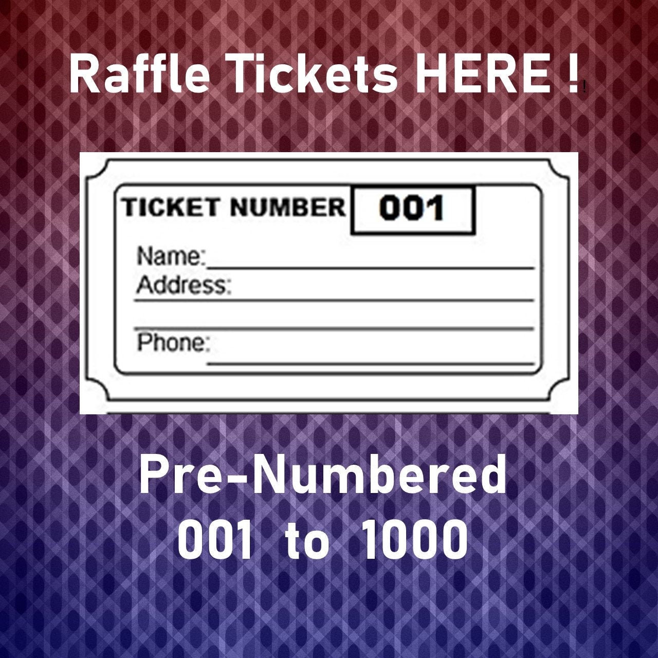 raffle ticket template 8 blank raffle tickets per page party etsy