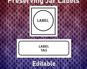 Etiquetas de jarr de conservación imprimibles, editables, descarga instantánea, etiquetas de alimentos, etiquetas, etiqueta de jalea, atasco, impresión de etiquetas A4, plantilla de PowerPoint