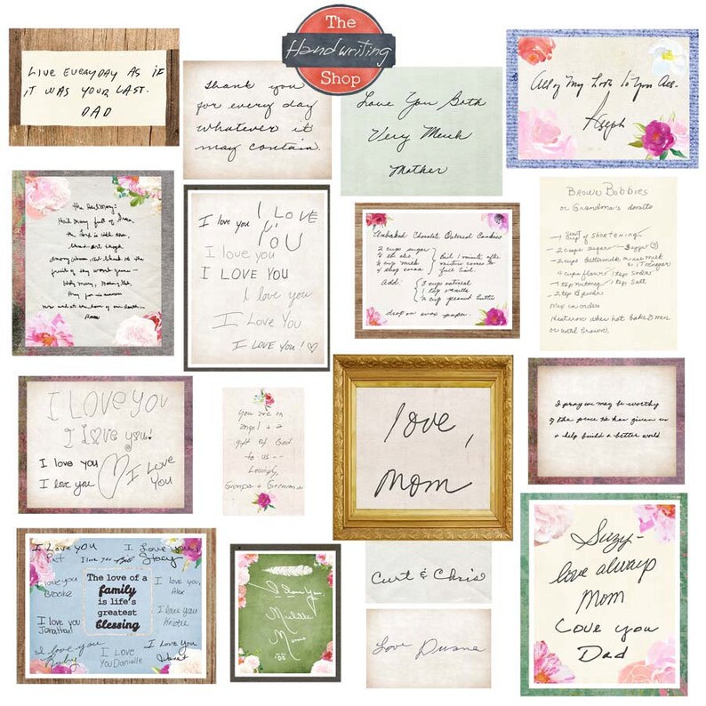Personalized Handwriting Gift Custom Handwriting for Mom Gift With