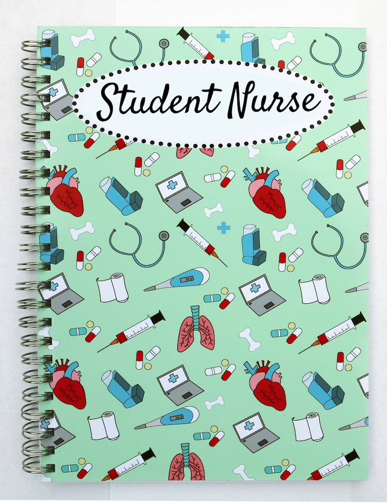 Aazon.co : BearCake Retro Stethoscope Edical Notebook Journal, Nurse