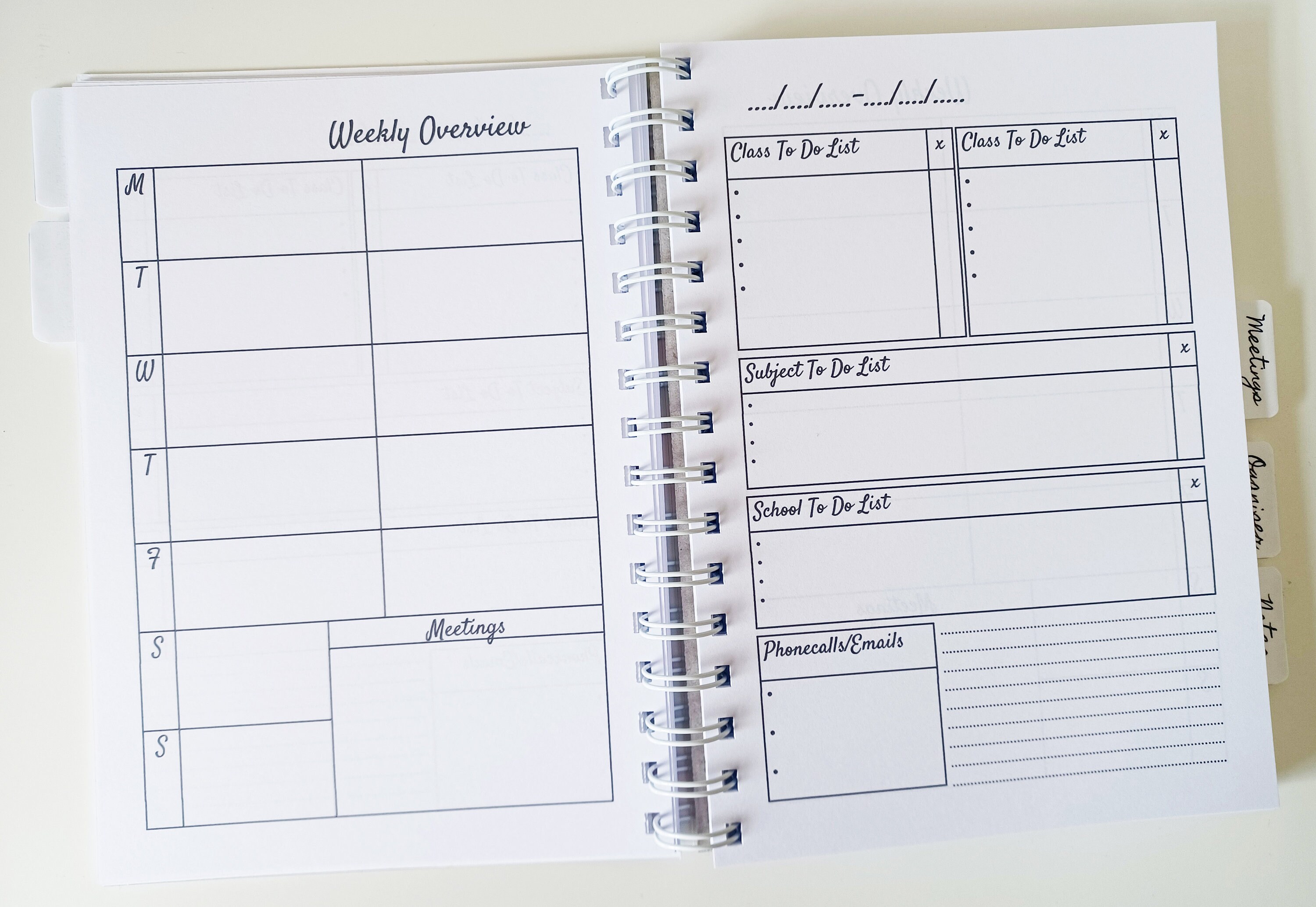 Personalised Teacher Planner / Lesson Plan Undated A5 Diary Etsy UK