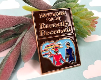 Retro 80s/90s Inspired Handbook for the Recently Deceased Enamel Pin | 80s/90s Nostalgia Pin Pin Badge | Retro Pin | Book