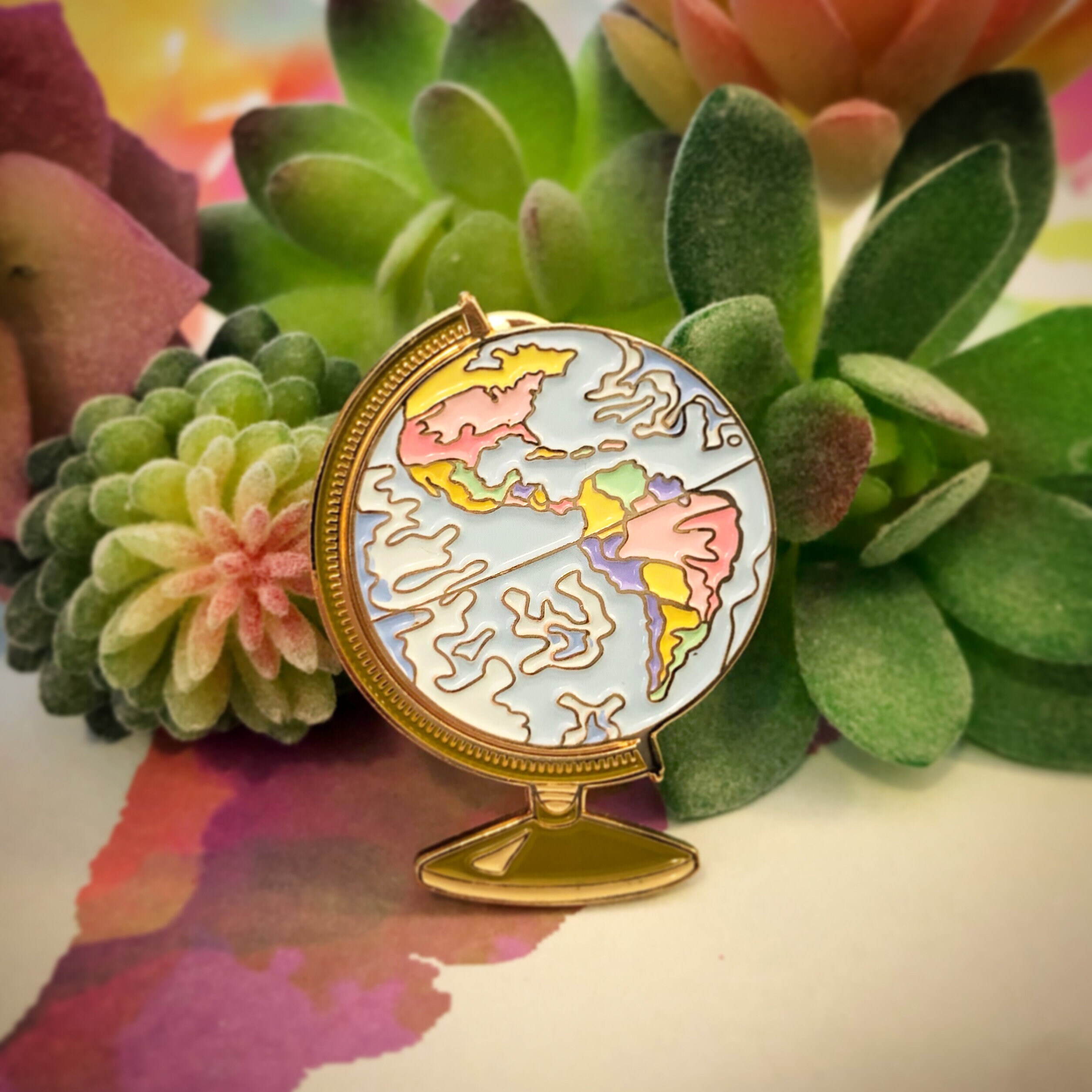 ROFARSO Earth Enamel Lapel Pin Set Cartoon Smiling Face Pin, Accessory For Backpacks Clothing Bags Hats Shirts - View #3