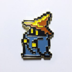 Retro 80s Final Fantasy 1 NES Inspired 8-Bit Enamel Pin Black Mage Lapel Pin Retro Video Game 80s Nostalgia image 5