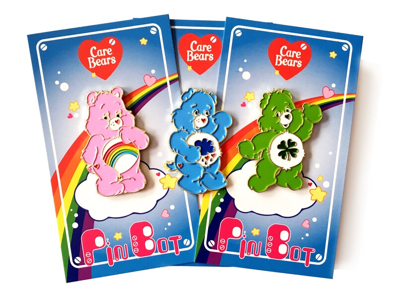 Care Bear Enamel Pin Set of 10 ALL Original Care Bears | Etsy
