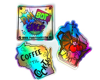 Holographic 'Set of 3' Stickers