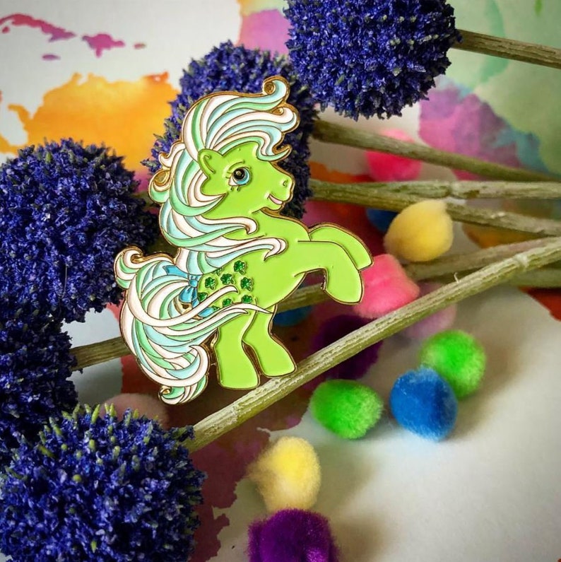 Retro 80s Pony Enamel Pin 6 Variations Available image 1