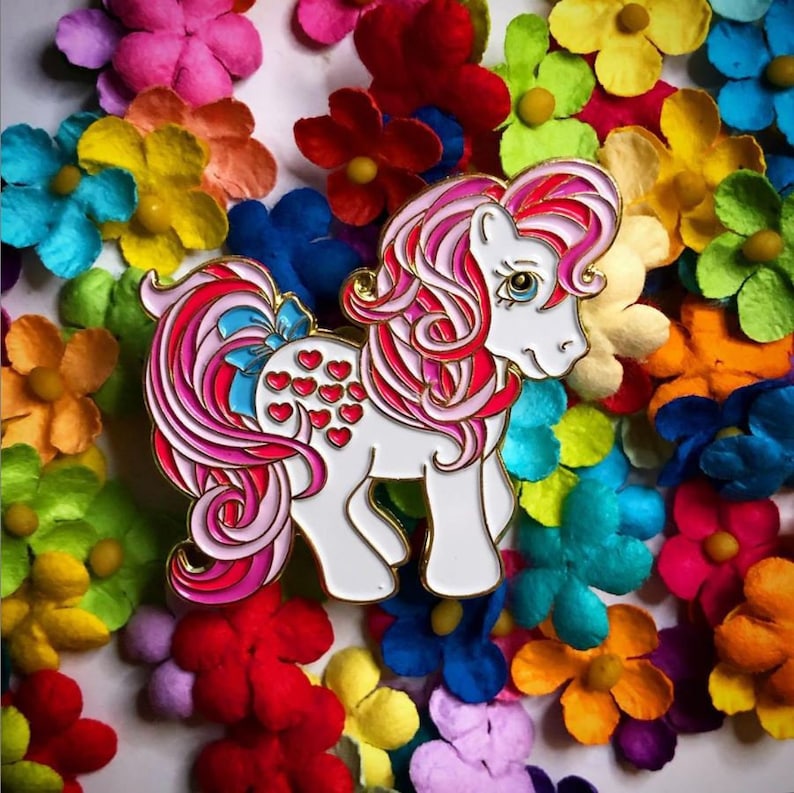 Retro 80s Pony Enamel Pin 6 Variations Available image 2