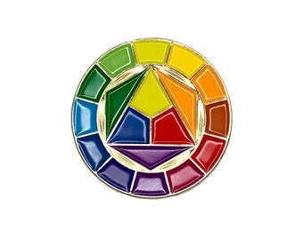 Color Wheel Enamel Pin | Rainbow Lapel Pin | Artist Hat Pin | Designer Pin Badge