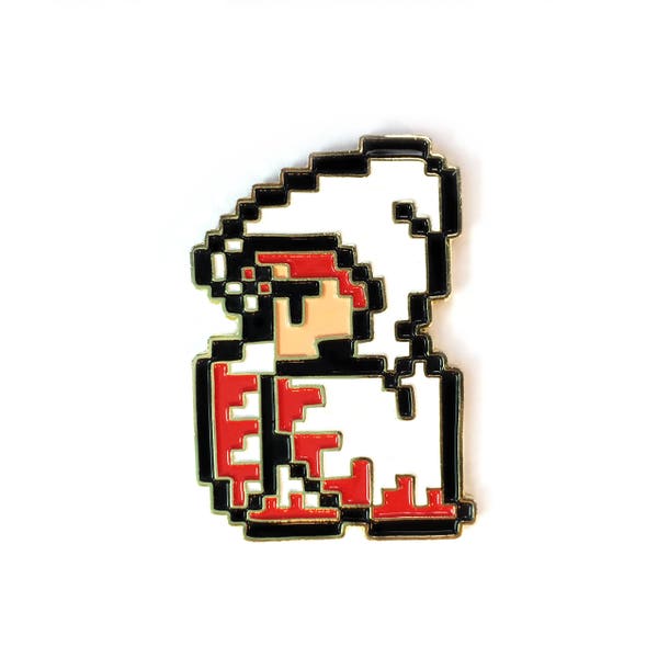 Retro 80s Final Fantasy 1 NES Inspired 8-Bit Enamel Pin | White Mage | Lapel Pin | Retro Video Game | 80s Nostalgia