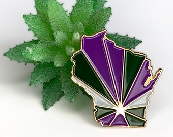 Milwaukee 'Bucks' Enamel Pin | Basketball | Wisconsin Pin in 1993-2001 Milwaukee Bucks Colors | WI Pin Badge | 90s Retro Pin