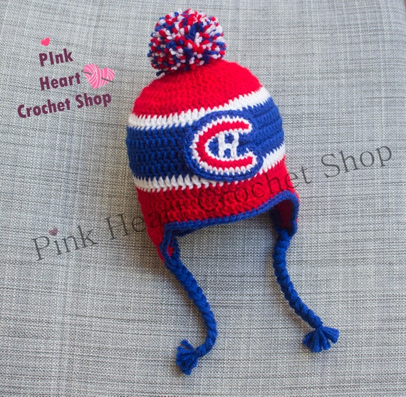 Crochet Montreal Canadiens baby Hat 
