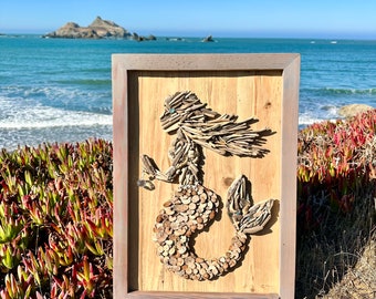 Driftwood mermaid art