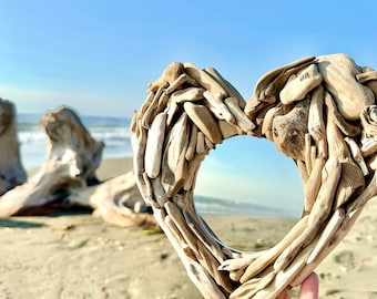 Driftwood  heart mirror