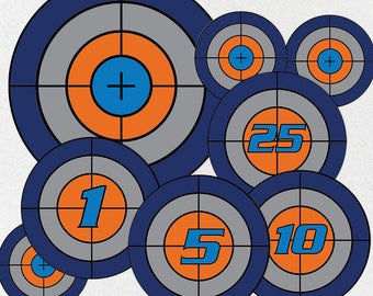 Nerf ambitions Etsy picture regarding Nerf Target Printable identified as Nerf plans Etsy