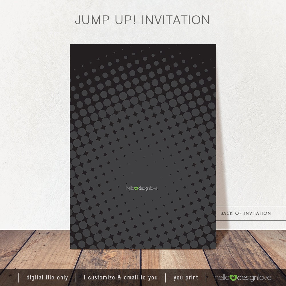 Jump Printable Party Invitation, Jumping Party, Trampoline Party ...