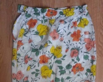vintage 1980s floral mini skirt