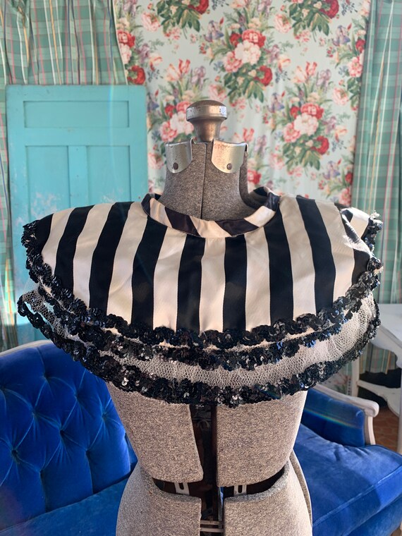 Vintage Circus Costume - Collar Clown Dance Black