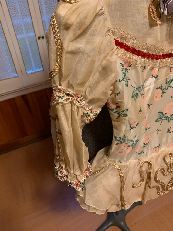 Vintage Dance Costume - Kids Girls 50s Roses Ball… - image 2