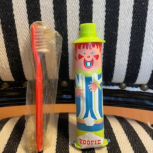 Vintage Avon- Mod Kids Pasta de Dientes Toofie Payaso Paquete Original