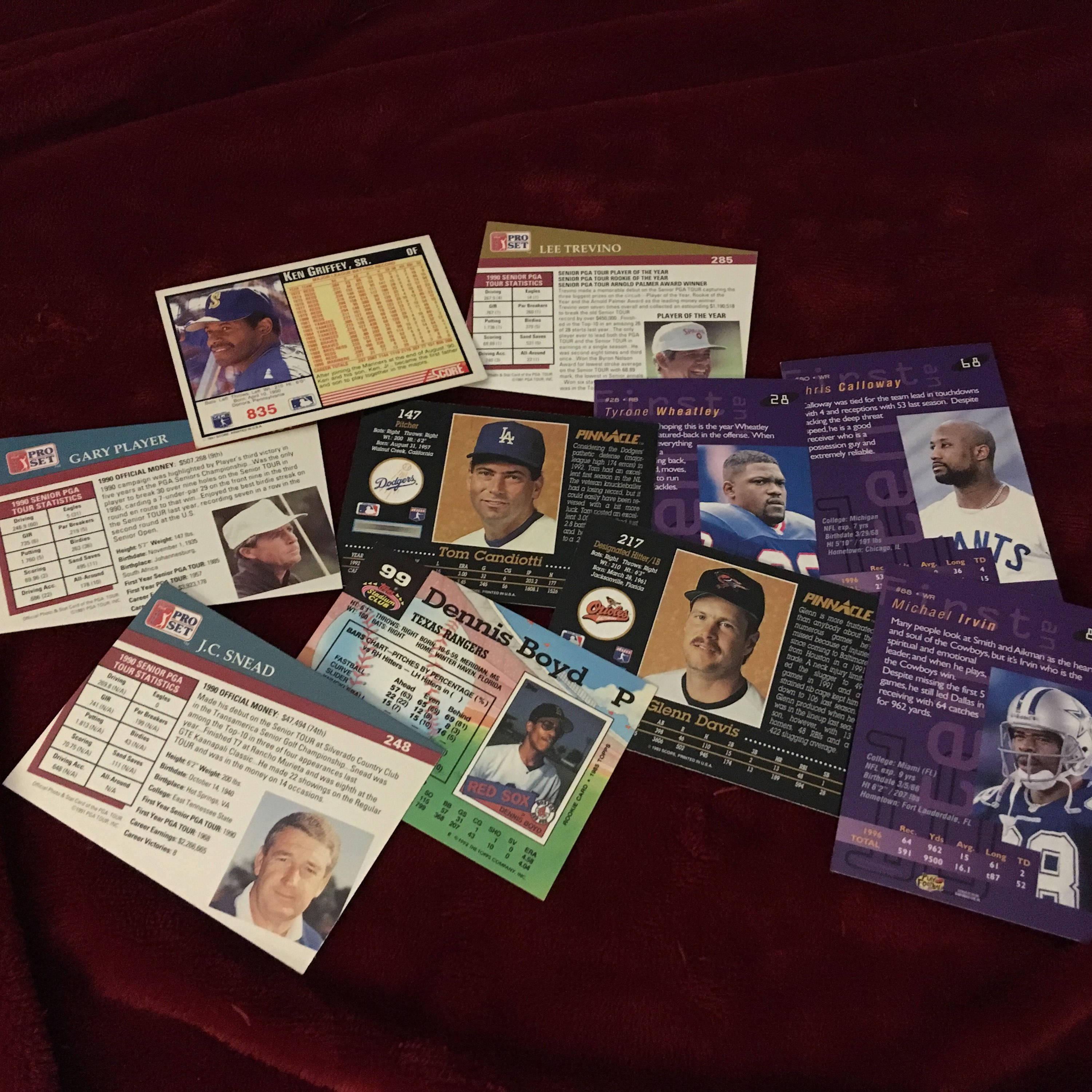 Assorted Vintage Sports Cards Mixed Lot | Etsy