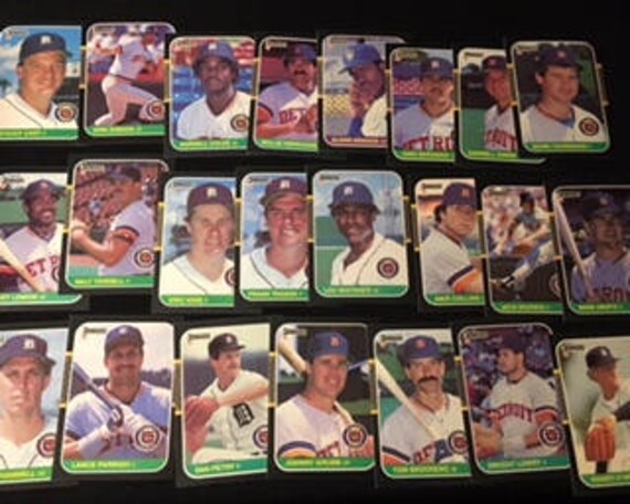 1987 Donruss Baseball Cards Detroit Tigers Etsy