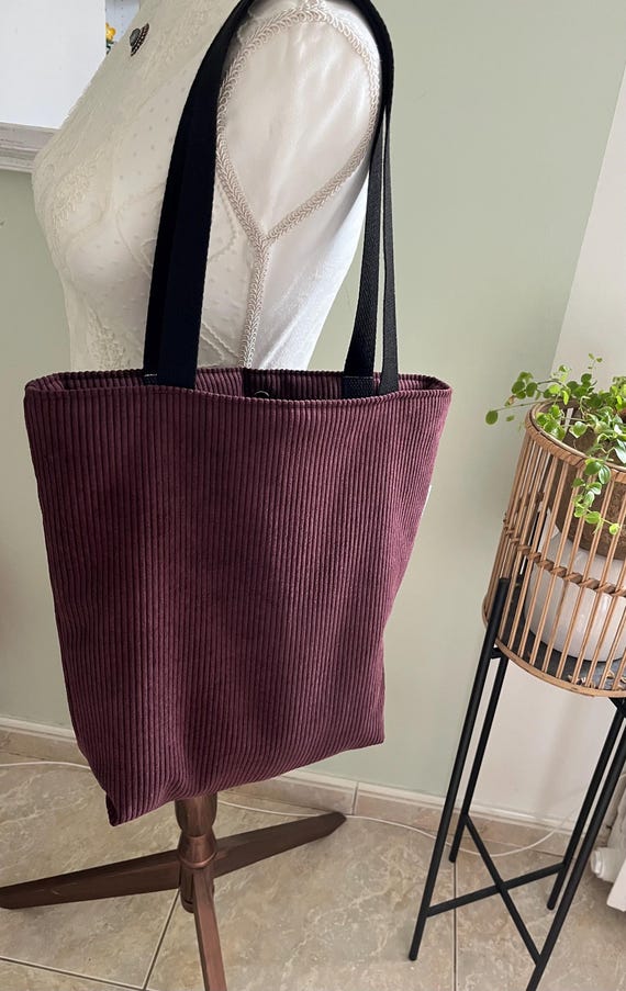 Tote bag élégant en velours, tote simple, mode tote bag, cadeaux pour une amie, maman