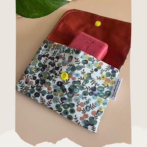 Porta sapone impermeabile personalizzabile, fatto a mano, interno in cotone rivestito, fantasie delicate, idea regalo zero sprechi