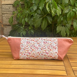 trousse d'école, scolaire  en tissu fleuri veronpiotcreation