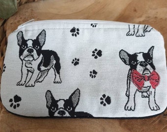 Small dog cloth pouch, small fabric purse, handmade.