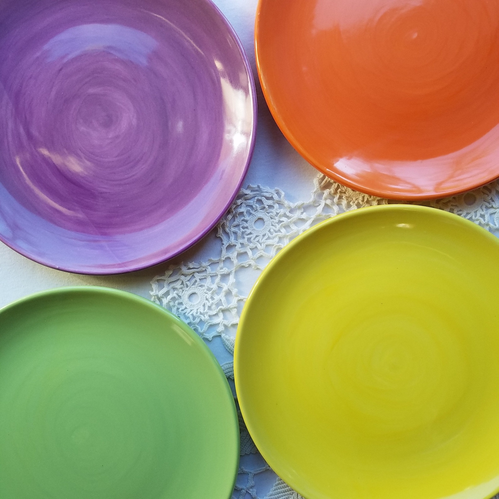 Solid colors plate or bowl mix n match Rainbow plates bright Etsy