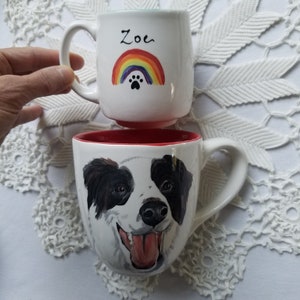 Pet custom mug cat mug dog mug pet mug, made to order pet portrait mug, coffee cup pet gift, hand painted ceramic mug, pet painting image 10