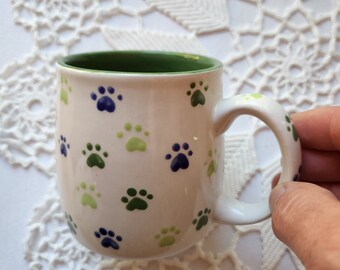 Double-Sided Coffee Mug - Paw Prints - Furesque