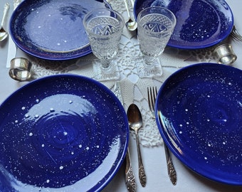 Constellation Star plates, dark blue plates white stars Aquarius sign Sagittarius plate accurate zodiac sign Leo Scorpio Taurus Aries Gemini