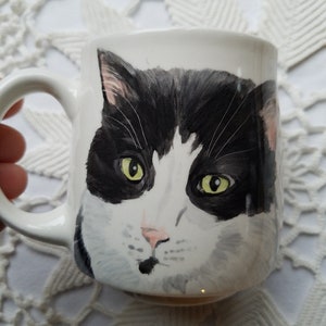 Pet custom mug cat mug dog mug pet mug, made to order pet portrait mug, coffee cup pet gift, hand painted ceramic mug, pet painting 2 pets on 1 mug