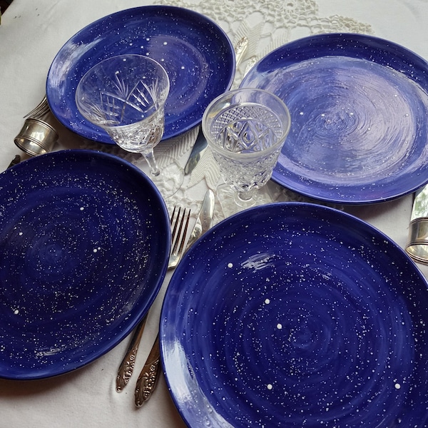 Constellation Plate: Handmade Dark Blue Zodiac Star Dish
