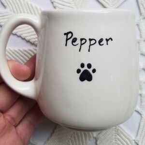 Pet custom mug cat mug dog mug pet mug, made to order pet portrait mug, coffee cup pet gift, hand painted ceramic mug, pet painting image 9