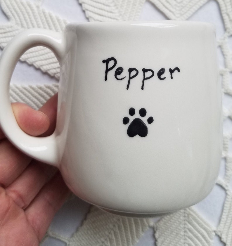 Pet custom mug cat mug dog mug pet mug, made to order pet portrait mug, coffee cup pet gift, hand painted ceramic mug, pet painting image 9