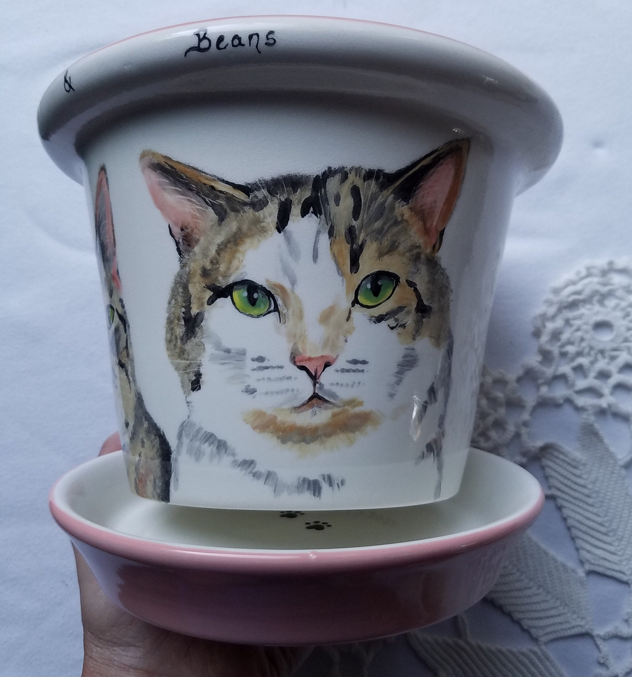 Custom Flower Pots With Pictures Etsy