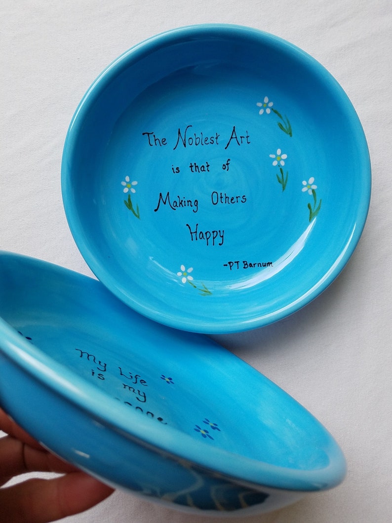 Positive quote plate dinner plate meaningful quote bowl Etsy