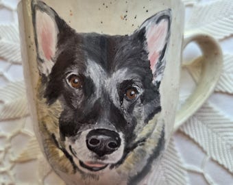 Custom pet cat mug dog mug, pet portrait large ceramic made to order dog lover gift