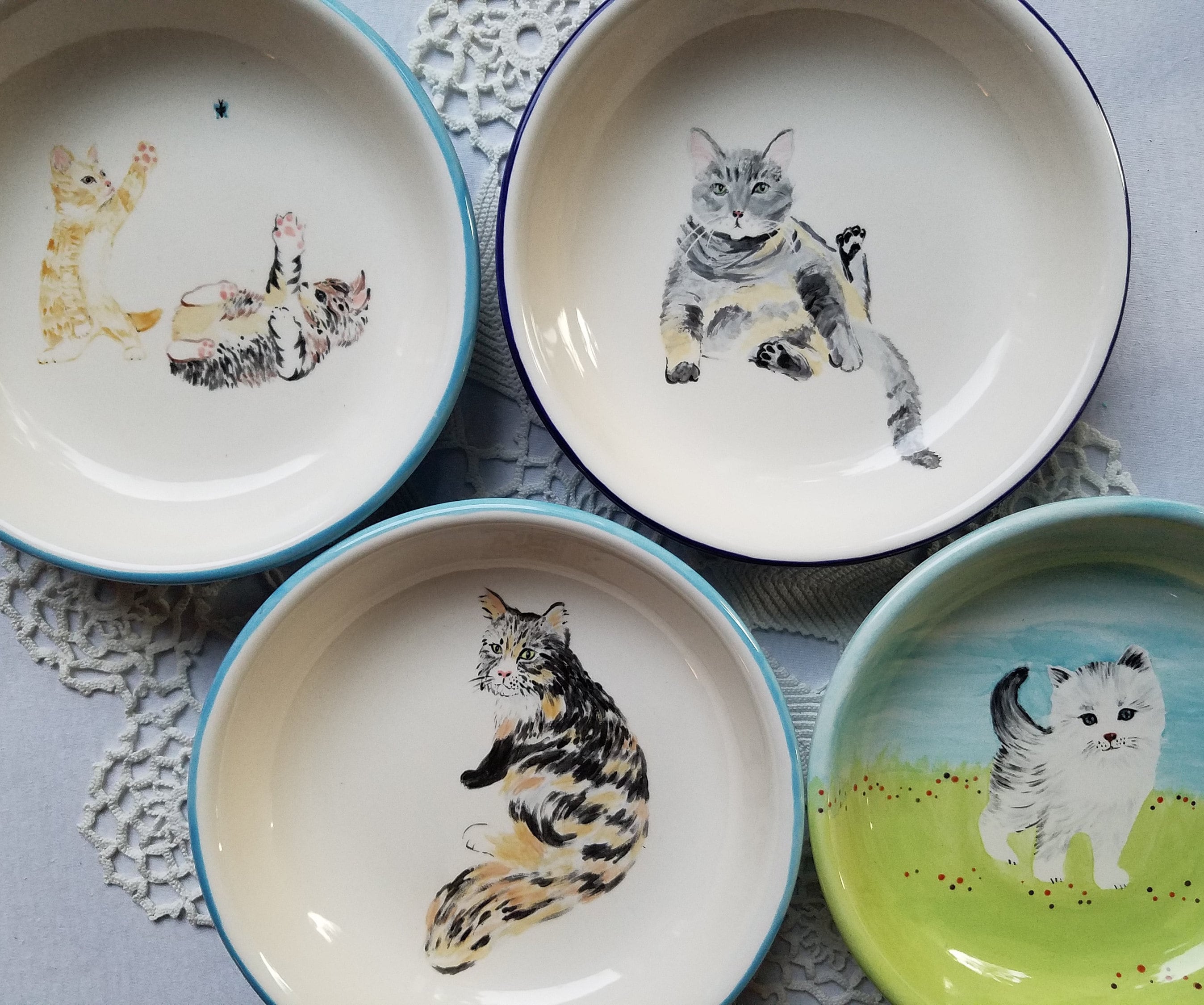 Custom cat bowl Kitty cat ceramic bowl kitten bowl animal Etsy