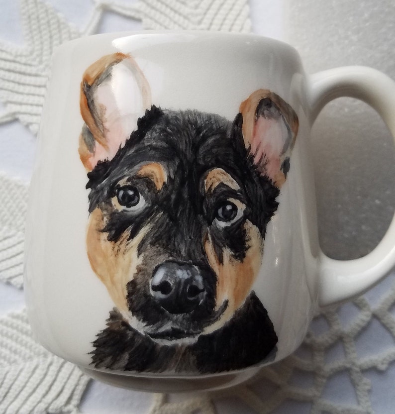 Pet custom mug cat mug dog mug pet mug, made to order pet portrait mug, coffee cup pet gift, hand painted ceramic mug, pet painting your custom pet
